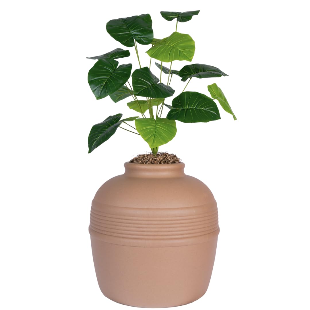 Original Hidden Litter Box Planter (Broad Leaf Philodendron / Essentials Kit / Terracotta Brown)