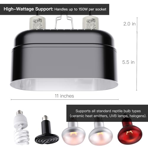 Reptile Dual Light Fixture (Dual Deep Dome)