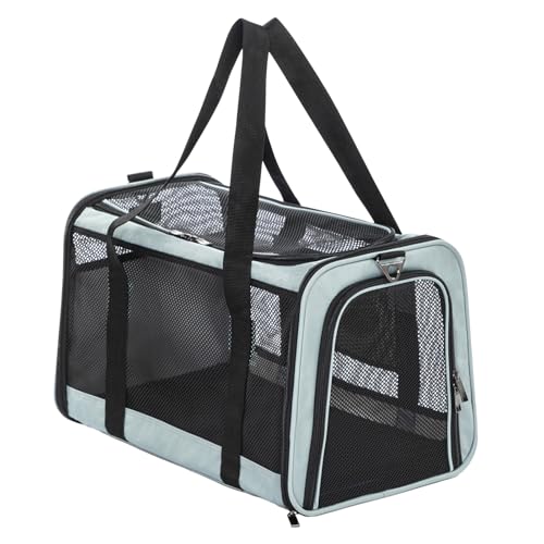Soft Sided Cat Carrier (18.0"L x 11.0"W x 11.0"H / Z-Cyan blue)