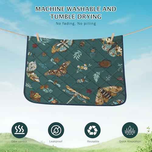 Washable Pee Pads for Dogs (Dark Green / 36x31 inch - 2pcs)