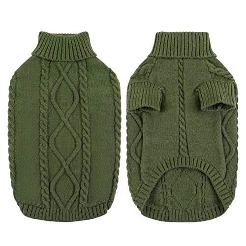 Small Dog Pullover Sweater for Medium Dogs Boy (Medium / Army Green)