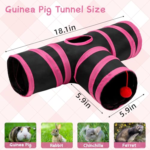 Guinea Pig Tunnel Hideout 3 (Red Black)