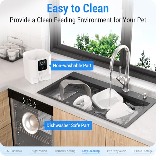 Automatic Cat Feeder with 2K Camera (White-1)
