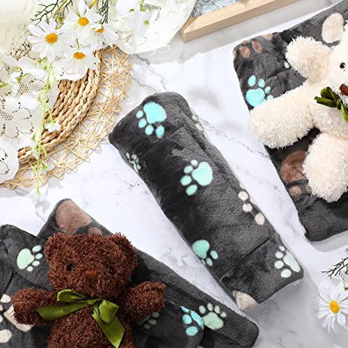 4 Pack Soft Pet Bed Mat Small Dog Crate Fleece (13 x 10 Inches / Black)