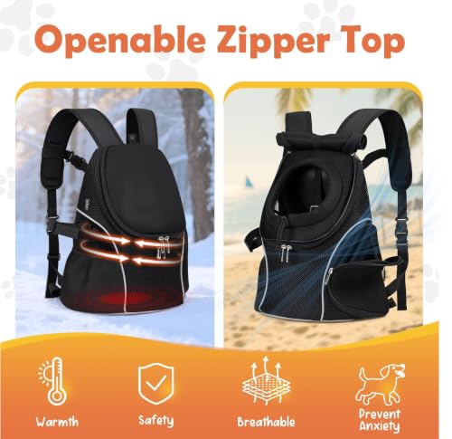 Pet Dog Carrier Backpack with Windows (Black 2.0)