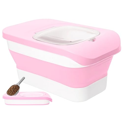 10 13 Lbs Airtight Dog Food Storage Container (Pink/10-13 Lbs)