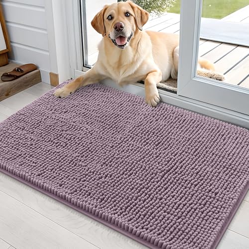 Dog Door Mat for Muddy Paws 35x24 (Deep Plum / 35" X 24")