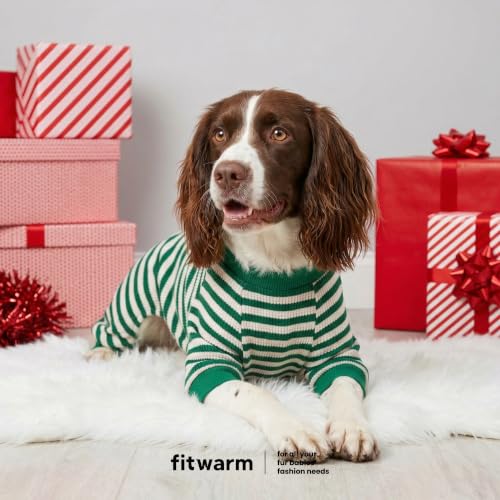 Green and White Striped Dog Pajamas (XX-Large / Green)