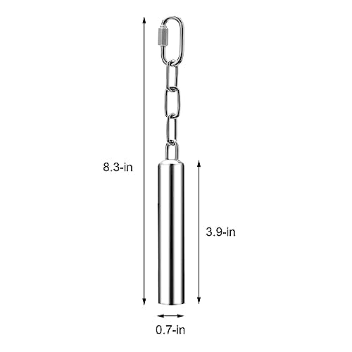Stainless Steel Bell Toy Bird Cage Hanging Bite Toy for Parrot Parakeet Budgie Cockatiel Conure African Greys (1 PCS-L)