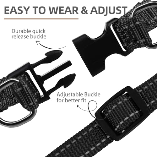 No Pull Dog Harness Small Sized Step (Black(Reflective) / Small)