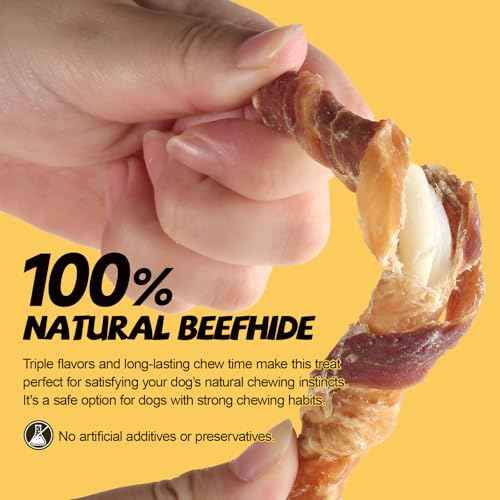 Dog Treats Chicken and Duck Wrapped Rawhide Sticks 20 Count 10.6 Oz