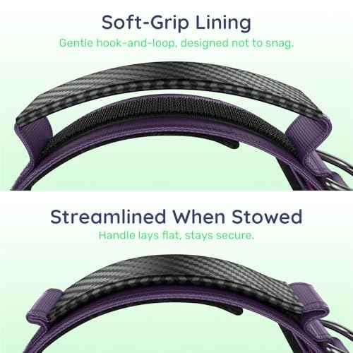 Premium Tactical Dog Collar (Purple / L: Fits Neck 17.5"-21.5")