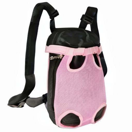 Dog Carrier Backpack Pet Legs Out Front Cat Travel Bag (Small / Pink)