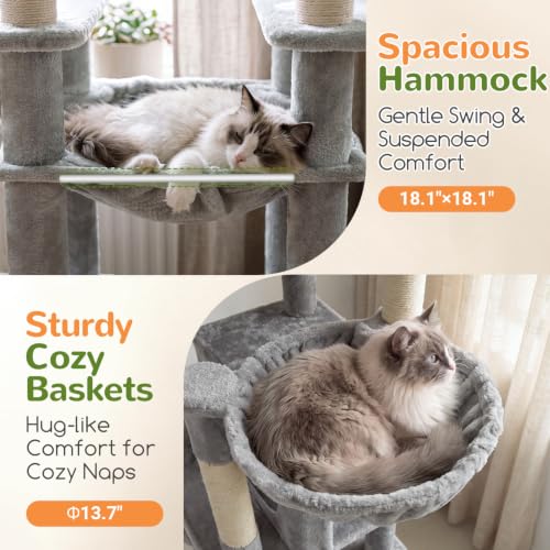 XL Giant Cat Tree for Indoor Large Cats