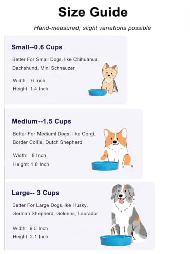 Dog Bowls Slow Feeder Ceramic (Vortex Blue / M-1.5 Cups)