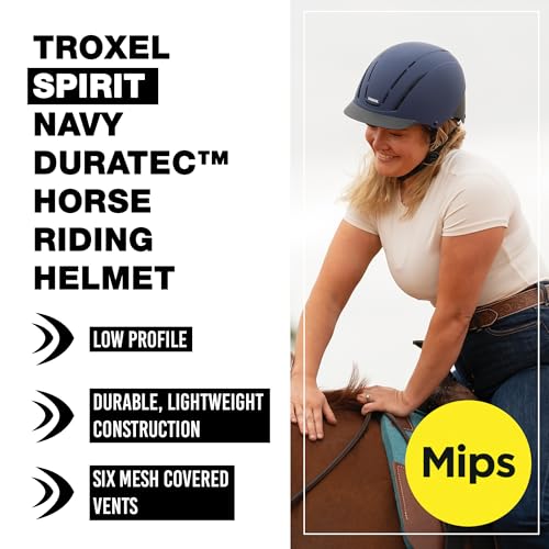 Spirit with MIPS Technology Full Coverage Horse Riding Helmet (MIPS Navy Duratec / Large)