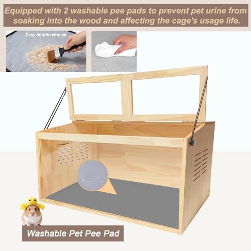 Wooden Hamster Cage (32.0"L x 16.0"W x 16.0"H)