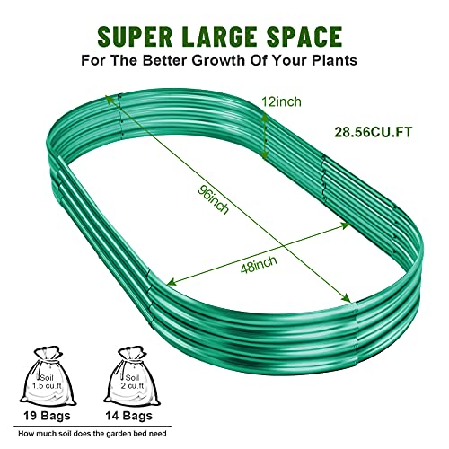 8×4×1 ft Green Raised Garden Bed (8×4×1ft(1pcs） / 3-green)