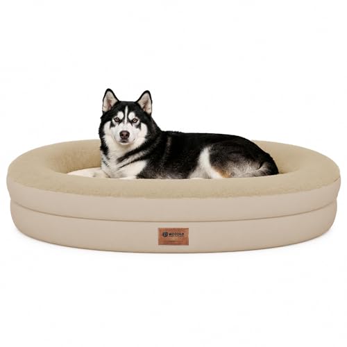 Waterproof Orthopedic Dog Bed for Extra Large Dogs (Light Brown / 48"L x 35"W x 7.5"Th)