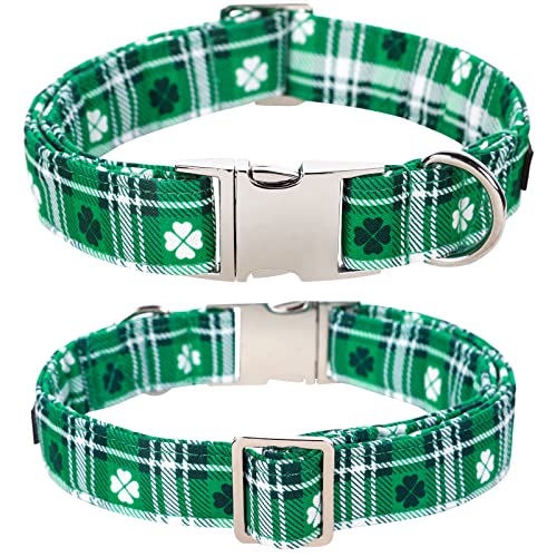 St Patricks Day Dog Collar with Flower (St.Patrick's Day(Flower) / X-Small (Pack of 1))