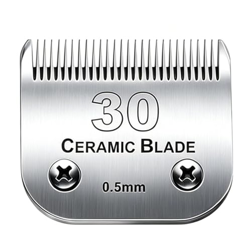30 Blade Dog Grooming Replacement Blades Compatible with Andis Dog Clipper (30:1/50''(0.5mm))