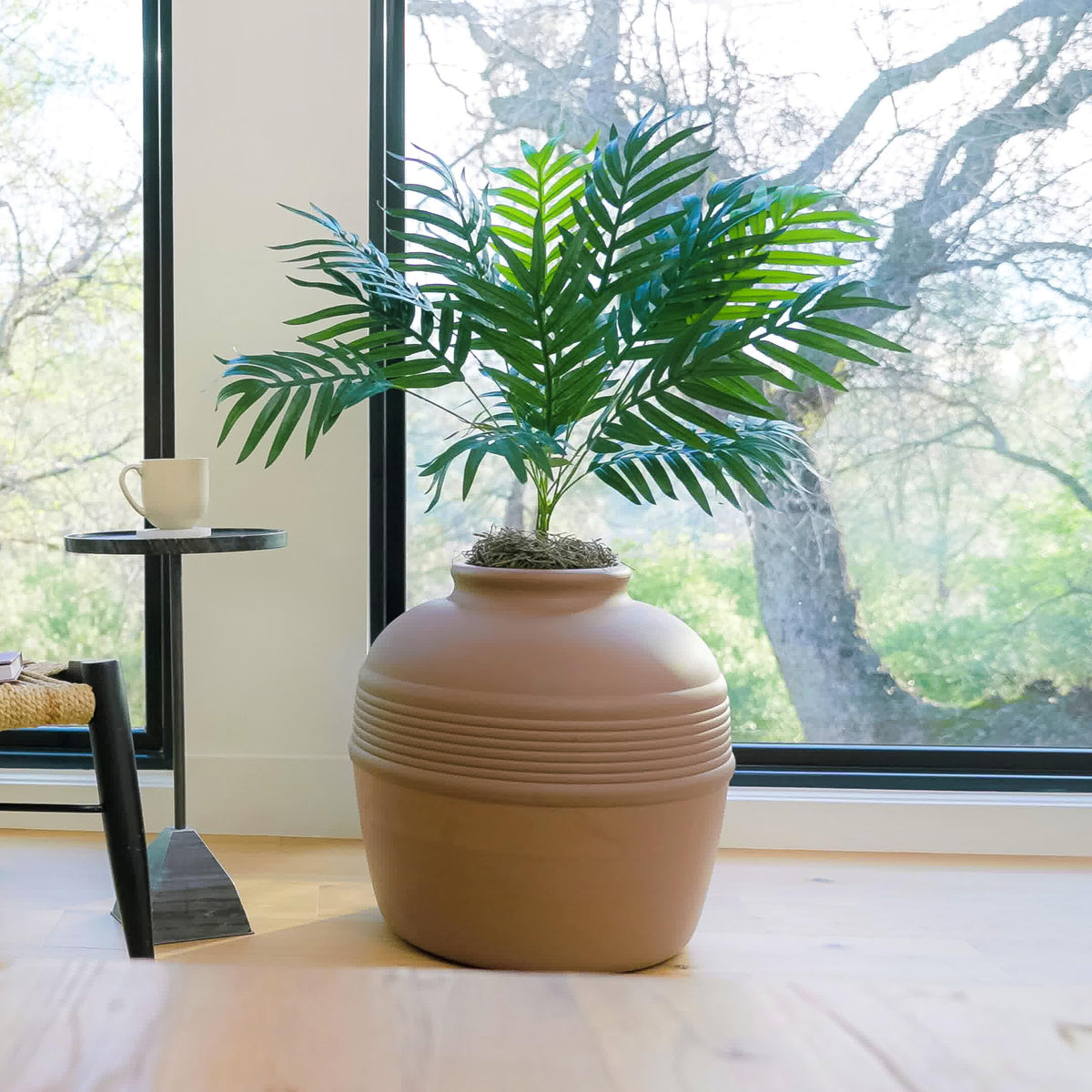 Original Hidden Litter Box Planter (Palm Plant / Base Kit / Terracotta Brown)