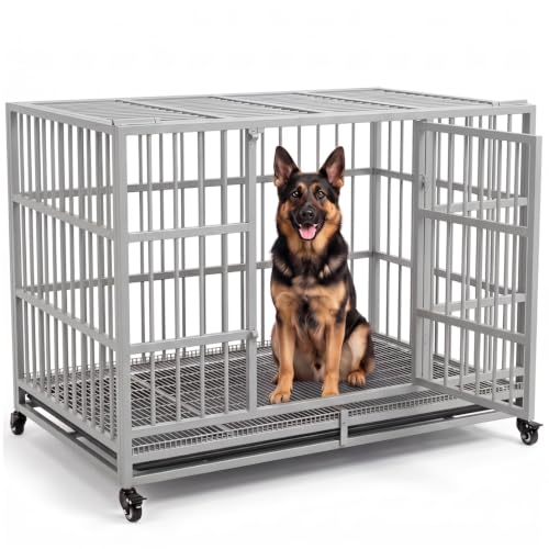 48“ Heavy Duty Dog Crate (Silver)