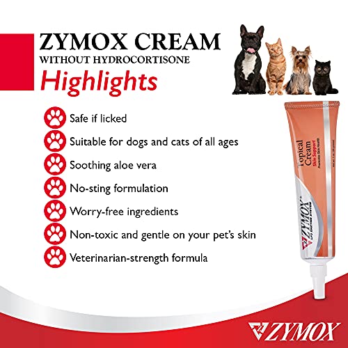 ZYMOX Veterinarian Strength Topical Cream for Dogs and Cats