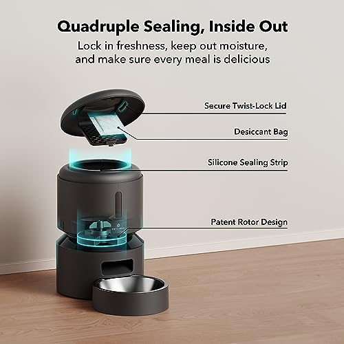 Automatic Cat Feeder (Black / 3L-with WiFi)