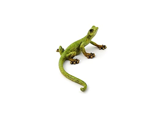 Lizard Figurine Home Decor Accent for Desk (Green Lizard)