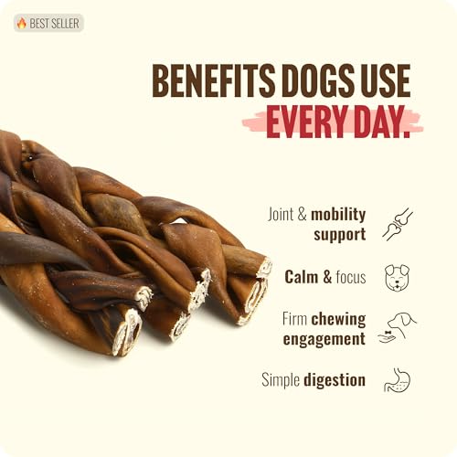 Braided Collagen Chews for Dogs (6" Braided - 3 Count)