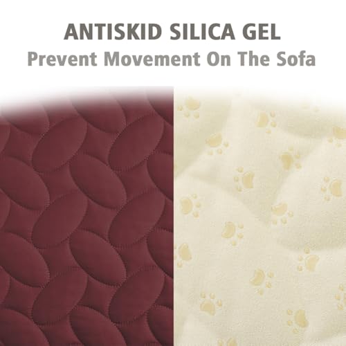Waterproof Pet Bed Cover Anti (30x53 Inch (Pack of 1) / Burgundy)