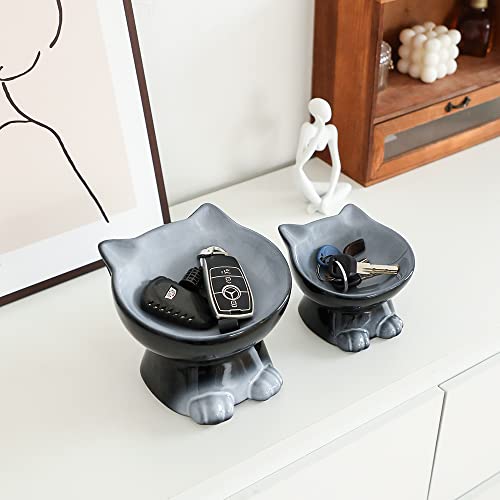 Elevated Cat Bowls (4.5 OZ / Gray)