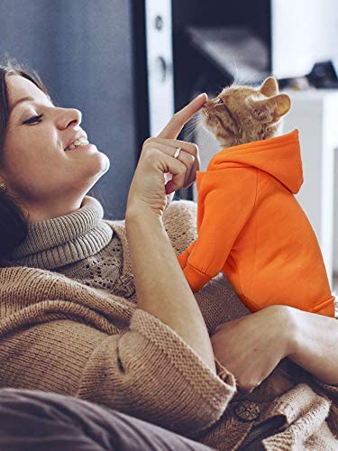 6 Pieces Dog Hoodie Winter Warm Sweater with Hat Small Dogs (S)