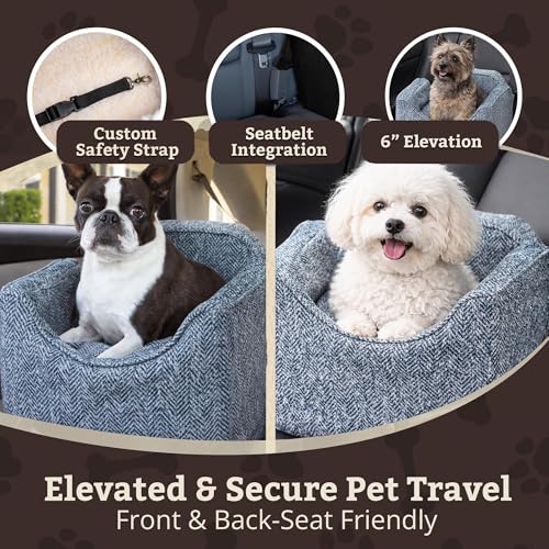 Dog Car Seat for Dogs up to 18lbs (Palmer Indigo / Small)