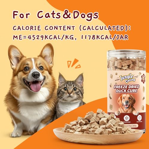 Freeze Dried Duck Dog & Cat Treats (9.17 Ounce (Pack of 1))