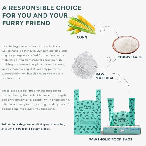 Dog Poop Bags with Handle (100 Count (Pack of 1) / Unscented)