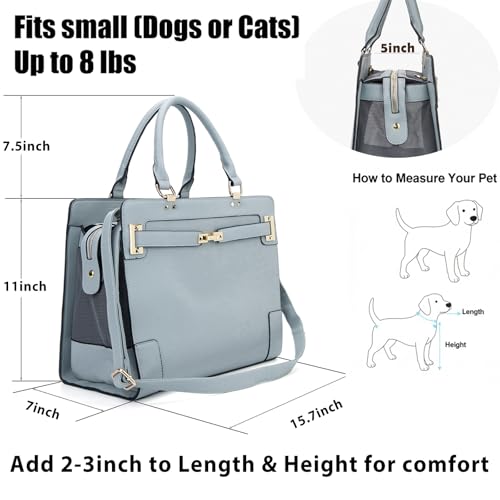 Fashion Pet Carrier Dog Cat Carrier Purse Soft (Grey)