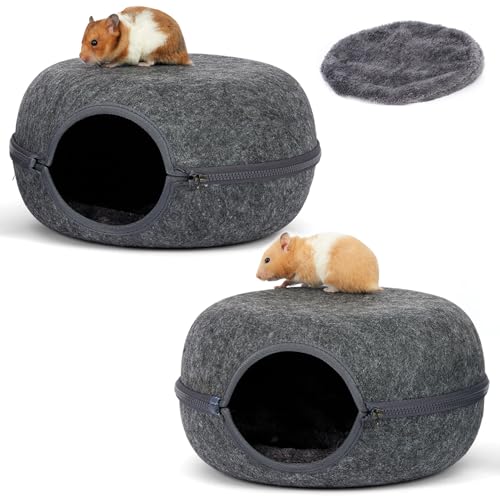 Guinea Pig Hideout 2 Pack (Dark Grey & Dark Grey)