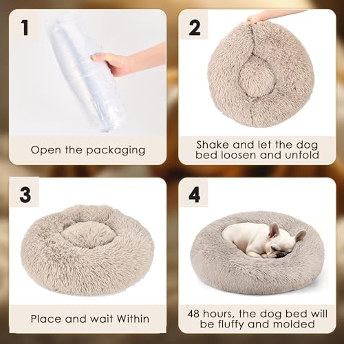 Dog & Cat Bed (Brown / 20.0"L x 20.0"W x 8.0"Th)