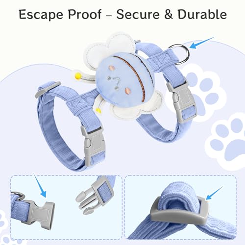 Cat Harness and Leash Set (Gentleman Blue)