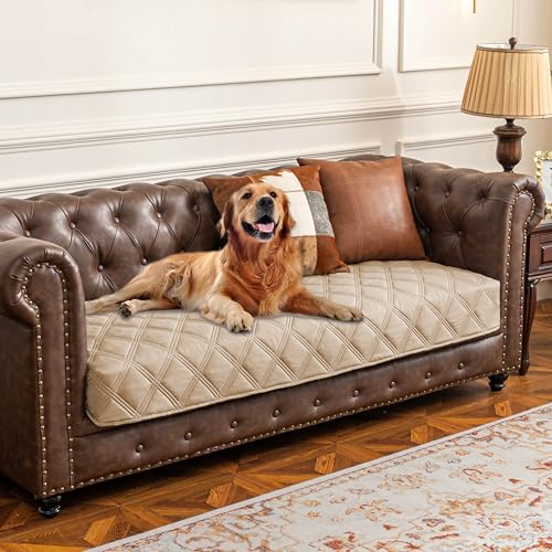 Waterproof Dog Bed Cover Pet Blanket with Anti (40x70 Inch (Pack of 1) / Beige)