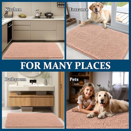 Dog Door Mat for Muddy Paws 35x24 (Peach / 35" X 24")