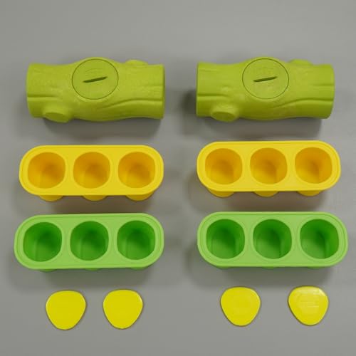 2 Pack Dog Toys for Aggressive Chewers Green (Green)