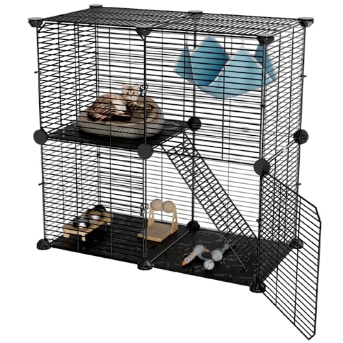 Small Cat Cage Indoor (27.6"L x 13.8"W x 27.6"H)
