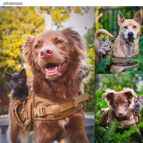 Dog Backpack for Medium & Large Dogs (Brown / Medium)
