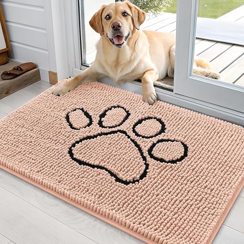 Dog Door Mat for Muddy Paws 36x24 (Peach / 36" X 24")
