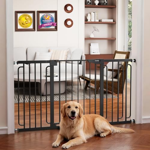 30.4 56.8" Extra Wide Baby Gate (Black / 30.4"-56.8" W x 30.5" H)