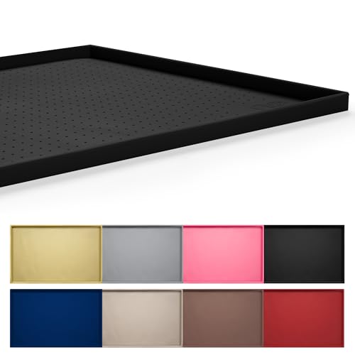 Dog Feeding Mat (Black / 28"l X 18"w)