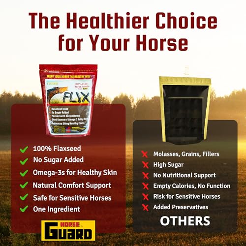 Flix 9 lb 100% Flaxseed Healthy Treats for Horses (9 Pound (Pack of 1))